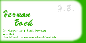 herman bock business card